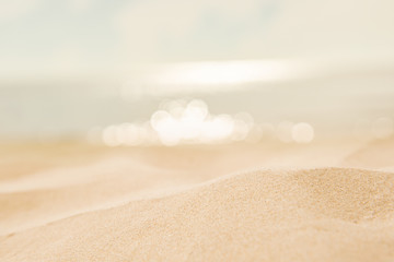 Fototapeta na wymiar Vintage Summer sand beach and sea sky background
