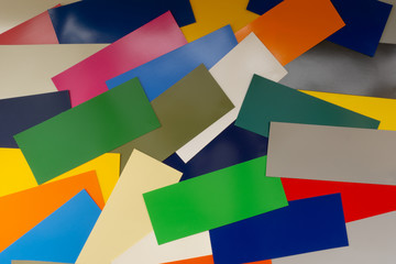 multicolored pvc samples
