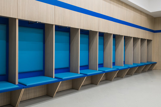 an empty locker room in the sports club, school, section