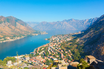 Fototapeta na wymiar Boka Kotorska bay. Montenegro