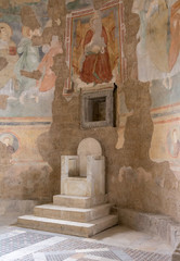 Interior of San Pietro Church, Tuscania (Viterbo), Italy