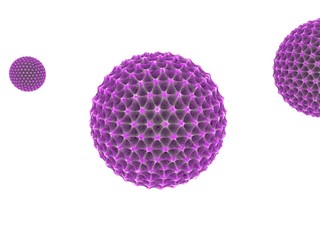 3d rendering Virus bacteria cells background