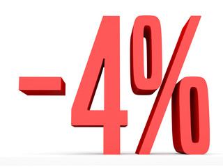 Minus four percent. Discount 4 %.