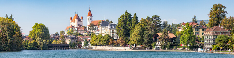 Stadt Thun Panorama, Kanton Bern, Schweiz