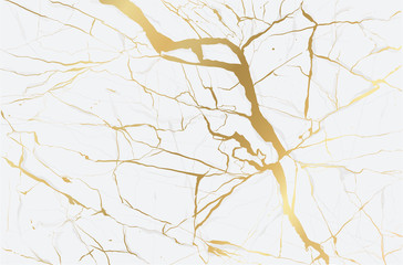 Marble with golden texture background vector illustration  