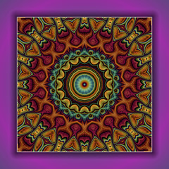 Abstrakt fraktal polygonal mandala Stil illustration