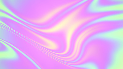 Illustration. Digital holographic abstract background. Holographic neon foil trend background.