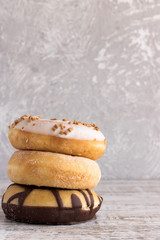 Donuts with salted caramel and chocolate