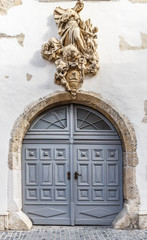 Vintage wooden entry door