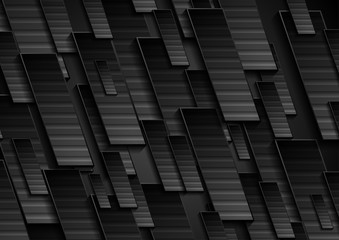 Black technology geometrical abstract background