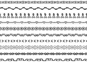 Illustrated seamless borders