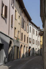 Fototapeta na wymiar Oggiono, Italy: typical street