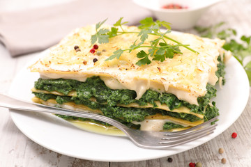 spinach and cream lasagne