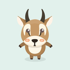 Cute cartoon antelope. 
