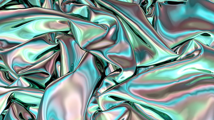 Abstract digital fabric. Sci-fi background.  Holographic foil. Illustration