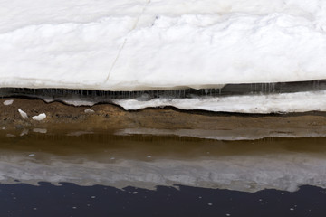 River ice river in winter winter creek.