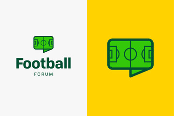 Football soccer field logo. Editable vector logo design.  - 207756869