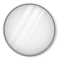 Round Mirror with Chrome Frame
