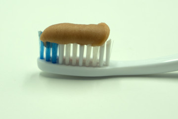 Toothbrush with blue toothpaste healthy image lifestyle .