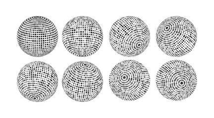 Abstract halftone 3D spheres.