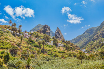 La Gomera Island Cliffs Sunny Landscape