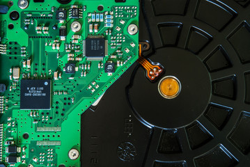 Disassembled computer HDD hard disk drive