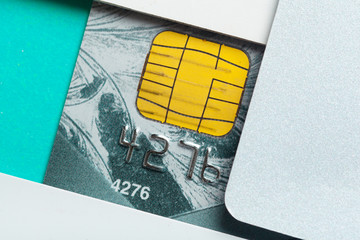 Credit card close up shot