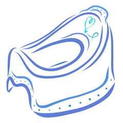 Children's pot with a balloon, heart