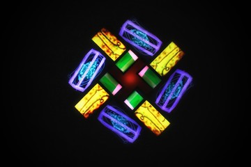 Crystals of the Swarovski Crystal Worlds (Kristallwelten) museum in Wattens, Austria