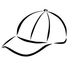 A cap drawn by several black lines