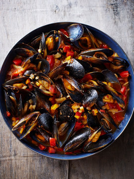 Still Life With Bowl Of Mediterranean Mussels