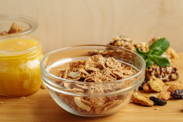 Healthy breakfast on the table