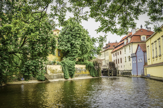 Kampa Island with Certovka River and Watermill