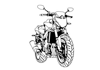 Obraz premium sketch of a sport motorcycle vector