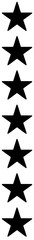 Row of seven five-pointed stars
