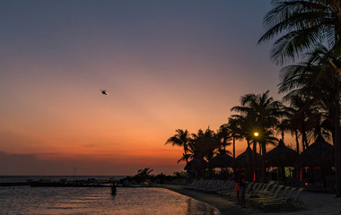 Obraz premium Sunset Curacao Views