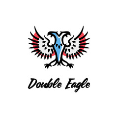 Double eagle, Russia world cup icon, vector illustration