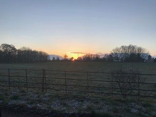 Sunset on the farm 