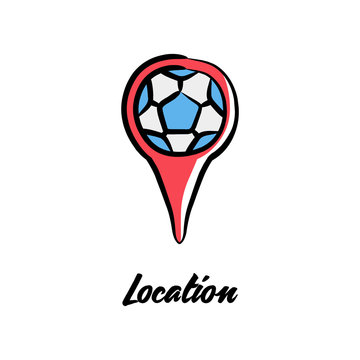Location of the game, Russia world cup icon, vector illustration