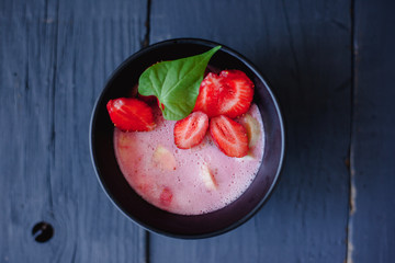 Strawberry mousse dessert