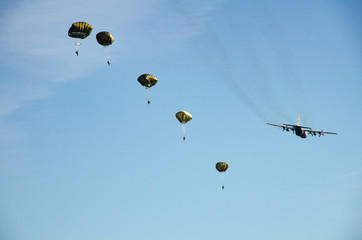 Airborne operations at Fort Bragg, North Carolina