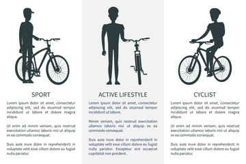 Obraz premium Sport Active Lifestyle Cycling Vector Illustration