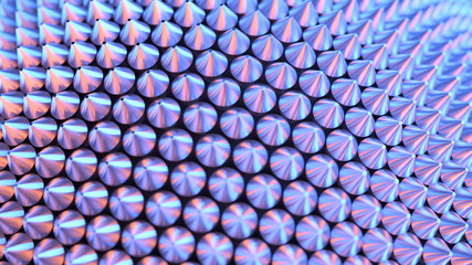 Abstract spikes metal  background. BDSM planet