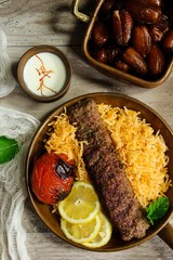 Persian Beef Kabab with Rice Dates salad / Ramadan Food