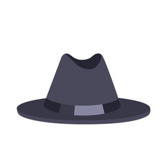Hat Black Closeup Poster, Vector Illustration