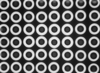 Horizontal black and white circle shapes illustration background