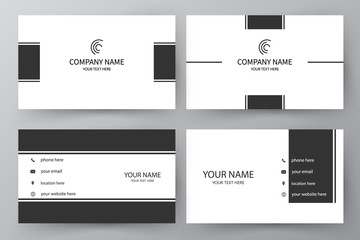 Vector business card. Visiting card for business and personal use. Modern presentation card. Vector illustration design.