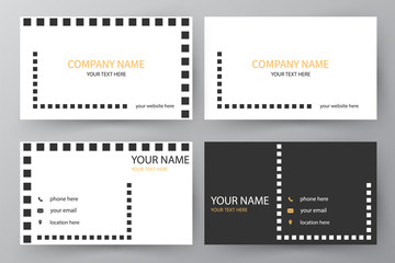 Vector business card. Visiting card for business and personal use. Modern presentation card. Vector illustration design.