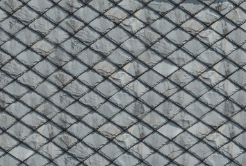 a roof of black slate. Thuringian slate. background texture from shingles