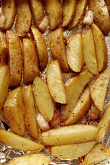 roast potatoes in a pan